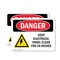 Signmission Keep Electrical Panel Clear Danger Sign, Plastic, 10in W x 7in L, 2PK OS-2PACK-DS-P-710-L-2219 - alternate 1